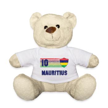 Mauritius Fußball Mannschaft - Teddy - Weiß - Vorne