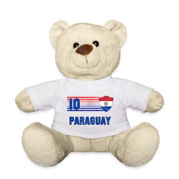 Paraguay Football Team - Teddy Bear - white - Front
