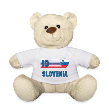 Slowenien Fußball Mannschaft - Teddy - Weiß - Vorne