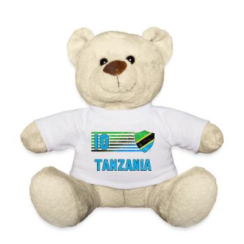 Tansania Fußball Mannschaft - Teddy - Weiß - Vorne