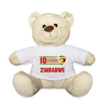 Zimbabwe Football Team - Teddy Bear - white - Front