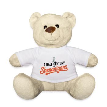 Half Century Shenanigans Party Hat Birthday - Teddy Bear - white - Front