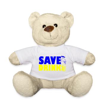 Farben änderbar | Save water drink beer - Teddy - Weiß - Vorne