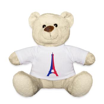 Tolles Design für Sticker von Paris - Teddy - Weiß - Vorne