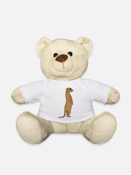 Erdmännchen - Teddy - Weiß