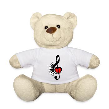 PIANO-Taste 3 - Teddy - Weiß - Vorne