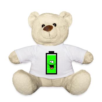 Battery Battery Power Energy Mobile Phone - Teddy Bear - white - Front