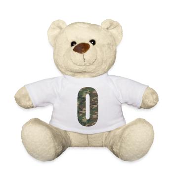 Harte Nummer 0 im Tarnmuster! - Teddy - Weiß - Vorne