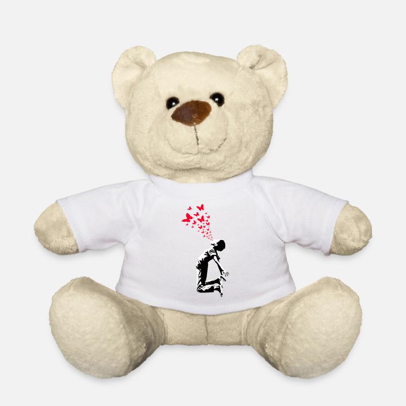 Schmetterling Junge Street Art Style - Teddy - Weiß