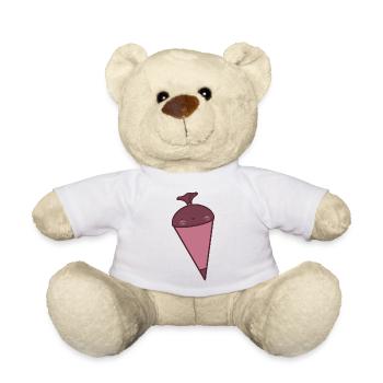 Joli cône d’école rose - Nounours - blanc - Devant