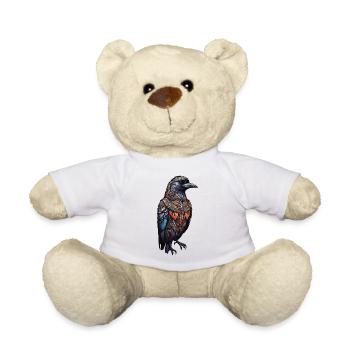 Bohemian Raven Mysticism Colors Mandala Design - Teddy Bear - white - Front