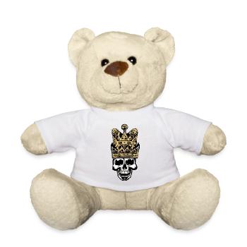 Totenkopf mit Krone - Teddy - Weiß - Vorne