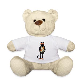 Cool Cat - Teddy Bear - white - Front