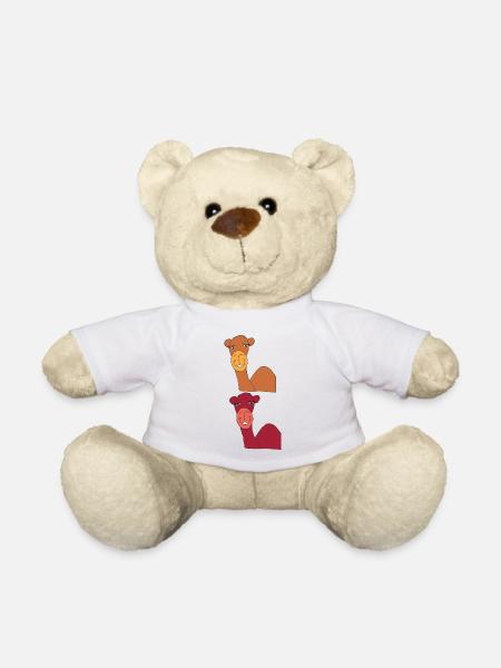 chameau double - Nounours - blanc