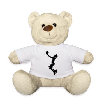 Silhouette of a basketball player - Teddy Bear - white - Front