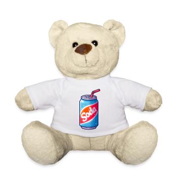 soda -canette - Canette de Soda Rétro - Nounours - blanc - Devant