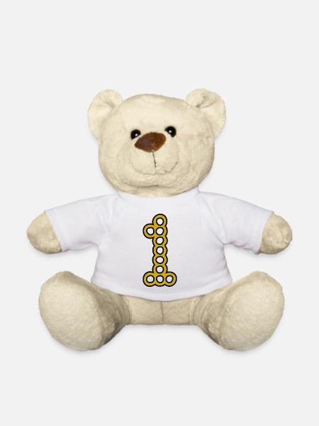 1. 1 AN. 1er ANNIVERSAIRE. ANNIVERSAIRE 1 AN - Nounours - blanc