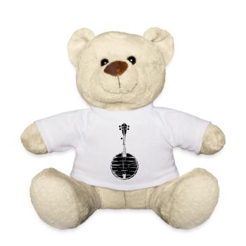 Banjo Sketch - Teddy Bear - white - Front