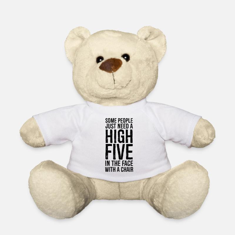 Some People Need A High Five - Teddy Bear - white