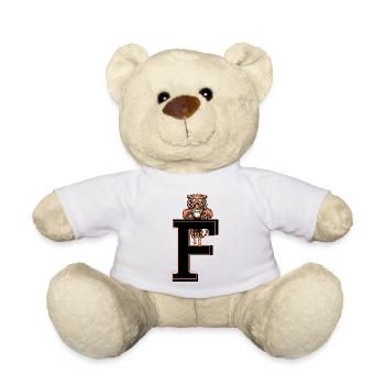 Buchstabe f tiger - Geschenkidee - Teddy - Weiß - Vorne