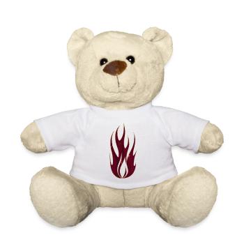 Rock Fire & Flame - Teddy Bear - white - Front