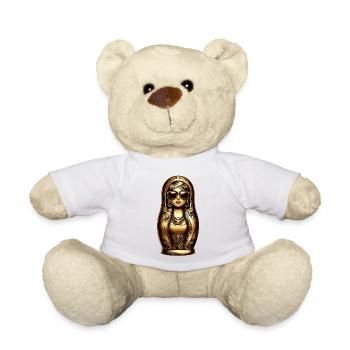 Matryoshka Cool Sunglasses Gold Gift - Teddy Bear - white - Front