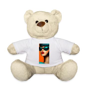 Futuristic Retro Glamour Look - Teddy Bear - white - Front