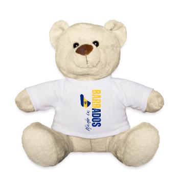 Hergestellt in Barbados, vertikales Design - Teddy - Weiß - Vorne