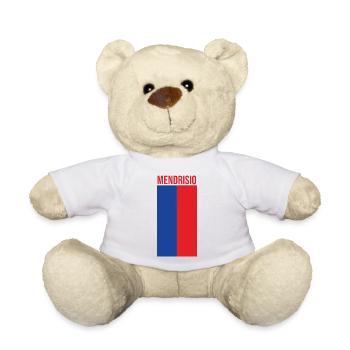 Tessin Flagge mit Mendrisio Schriftzug - Teddy - Weiß - Vorne