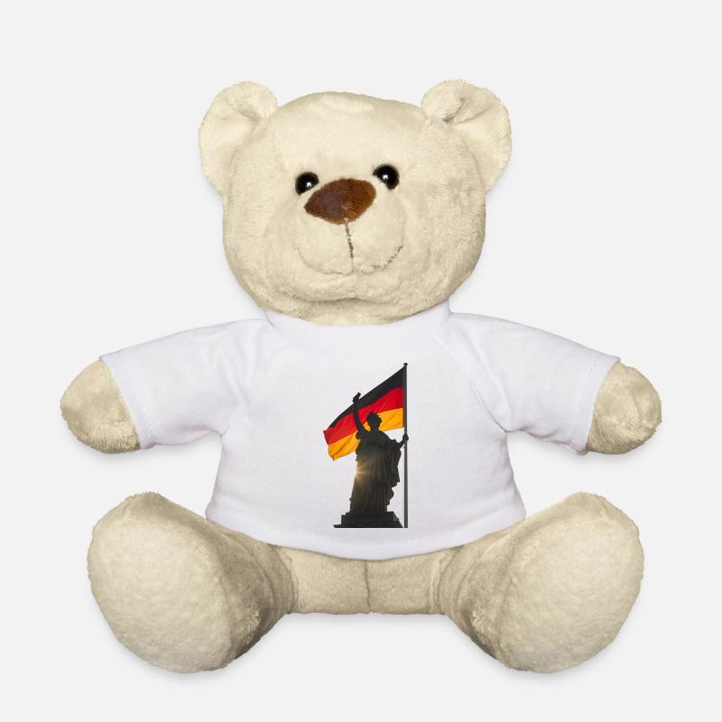 Freedom meets flag Germany, Germania - Teddy Bear - white