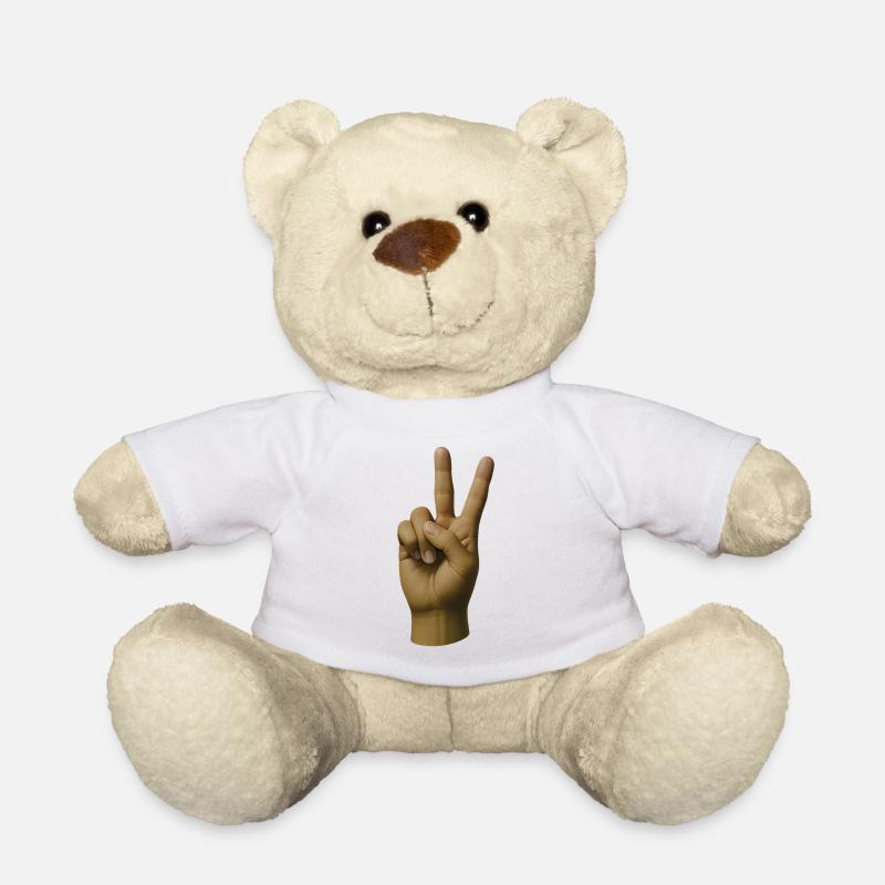 FRIEDENS-HAND #1 – Frieden & Liebe - Teddy - Weiß