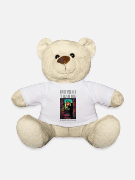 Handwerker Träume: Neonpfad - Teddy - Weiß