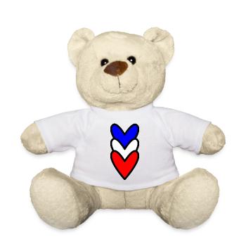 HERZ. HERZ. VALENTINSTAG. LIEBE. LIEBE. PAAR. - Teddy - Weiß - Vorne