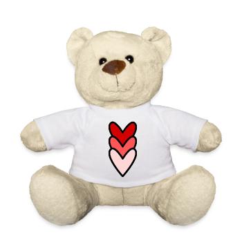 HERZ. HERZ. VALENTINSTAG. LIEBE. LIEBE. PAAR. - Teddy - Weiß - Vorne