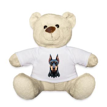 Doberman Dogs Motif Guard Dog Proud Dobermans - Teddy Bear - white - Front