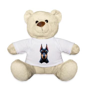 Doberman Dogs Motif Guard Dog Proud Dobermans - Teddy Bear - white - Front