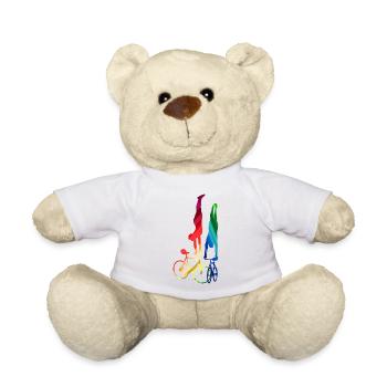 Artistic cycling, artistic cycling, indoor cycling - Teddy Bear - white - Front