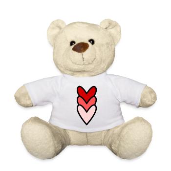 HERZ. PAAR. VALENTINSTAG. GERADE VERHEIRATET. Junggesellinnenabschied. - Teddy - Weiß - Vorne