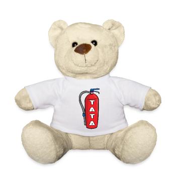 Firefighter dad - Teddy Bear - white - Front