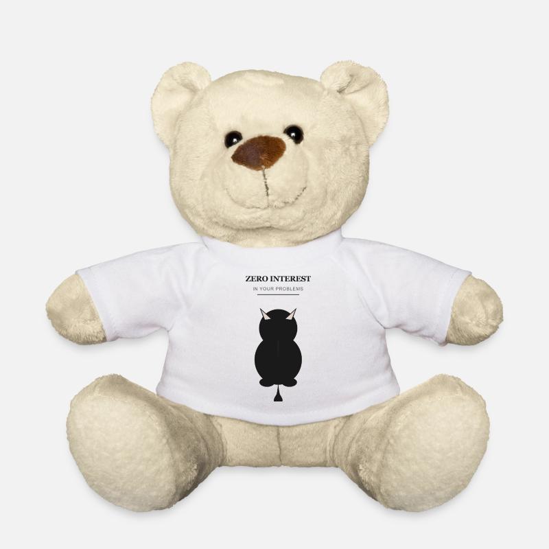 Silhouette du Démon Zéro Intérêt - Nounours - blanc