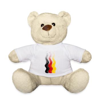 DEUTSCHLAND GERMANY EUROPA DEUTSCHE SPORT FAN - Teddy - Weiß - Vorne