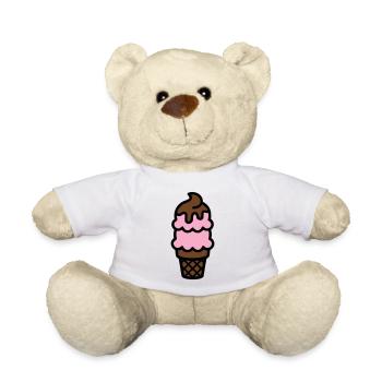 Eiswaffel Eiscreme Icon - Teddy Bear - white - Front