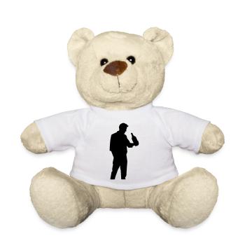 Mann mit Flasche im Profil Silhouette - Teddy - Weiß - Vorne