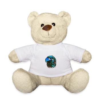 Eagle Portrait Colorful - Teddy Bear - white - Front