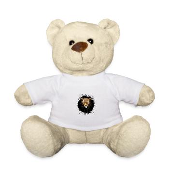 Cheetah Portrait - Teddy Bear - white - Front