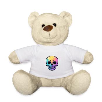Crâne Halloween Squelette coloré - Nounours - blanc - Devant