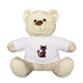 Cat Halloween Comic Cat - Teddy Bear - white - Front