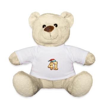 41 Zahl Weihnachten - Teddy - Weiß - Vorne