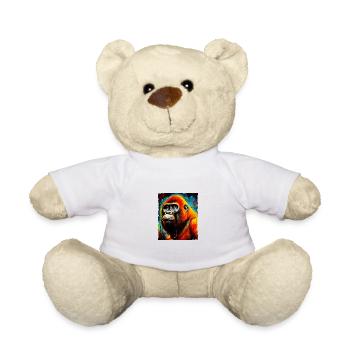 Gorilla Porträt - Teddy - Weiß - Vorne