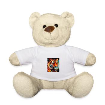 Tiger Porträt - Teddy - Weiß - Vorne